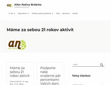 Tablet Screenshot of alter-nativa.sk